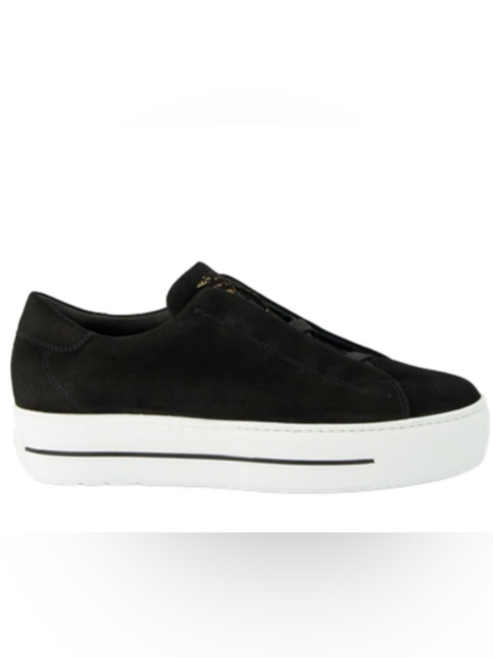 Black suede Leather sneakers
Never Worn, in Box